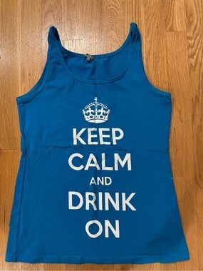 Next Level Apparel Teal Tank with White Graphic